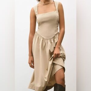 Maeve Sleeveless Drop-Waist Midi Dress